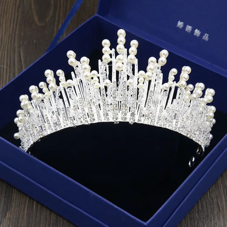 Tiara Crown Rhinestone Bridal Hair Accessories 신부 헤드 ​​피스 크라운 웨딩 헤드 드레스 액세서리 대회 대회 크라운 6033782