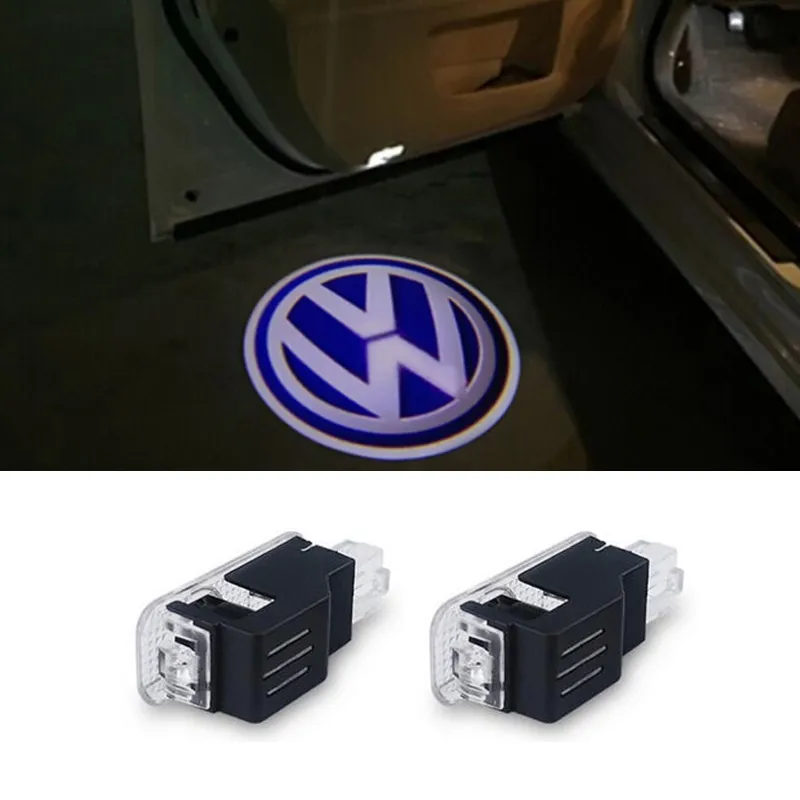 LED車のドア歓迎ライトレーザー車のドアシャドウプロジェクターのロゴランプ電球VW Passat B5 B5.5 Phaeton 2005-2012