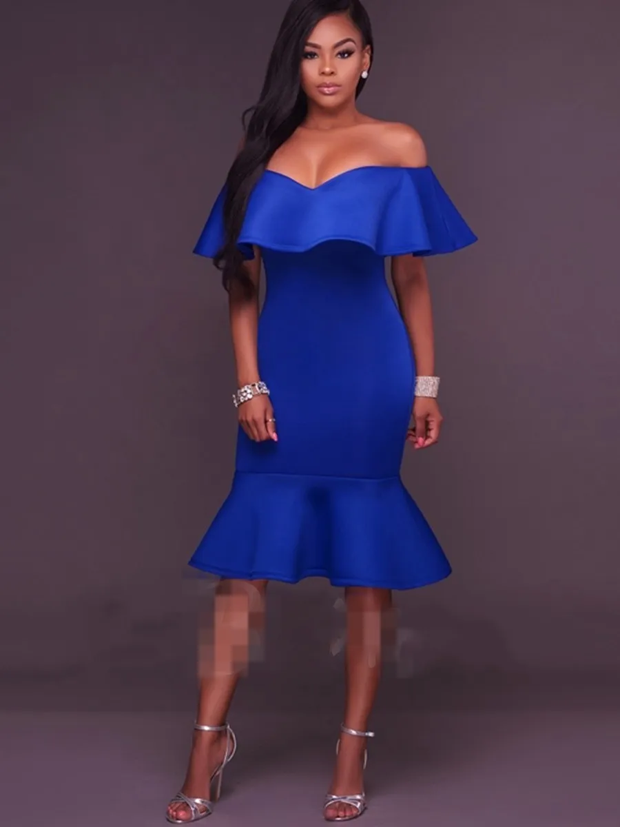 Knee length deals mermaid dress