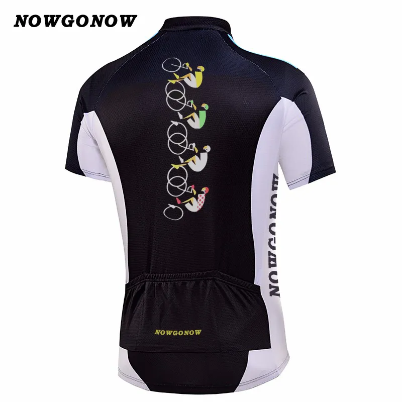 Can custom 2017 men cycling jersey tour france clothing bike wear yellow green white red leader tour logo black mountain road NOWGONOW China