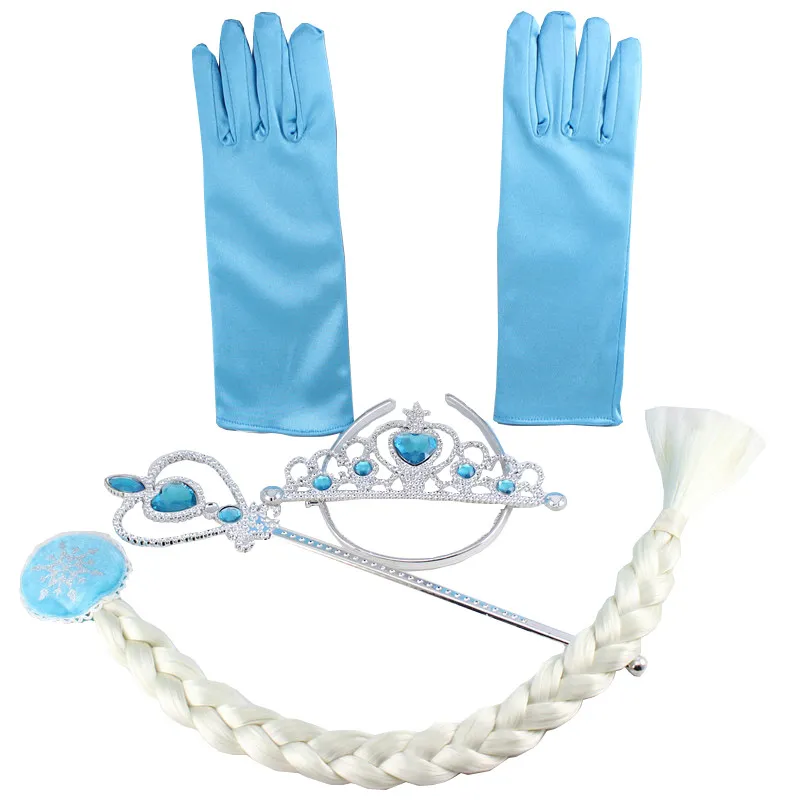 open lace back dress Princess Costume Accessories Set (Blue)- SPOOKTACULAR
