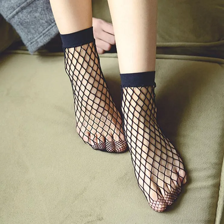 Fishnet socks shop and heels