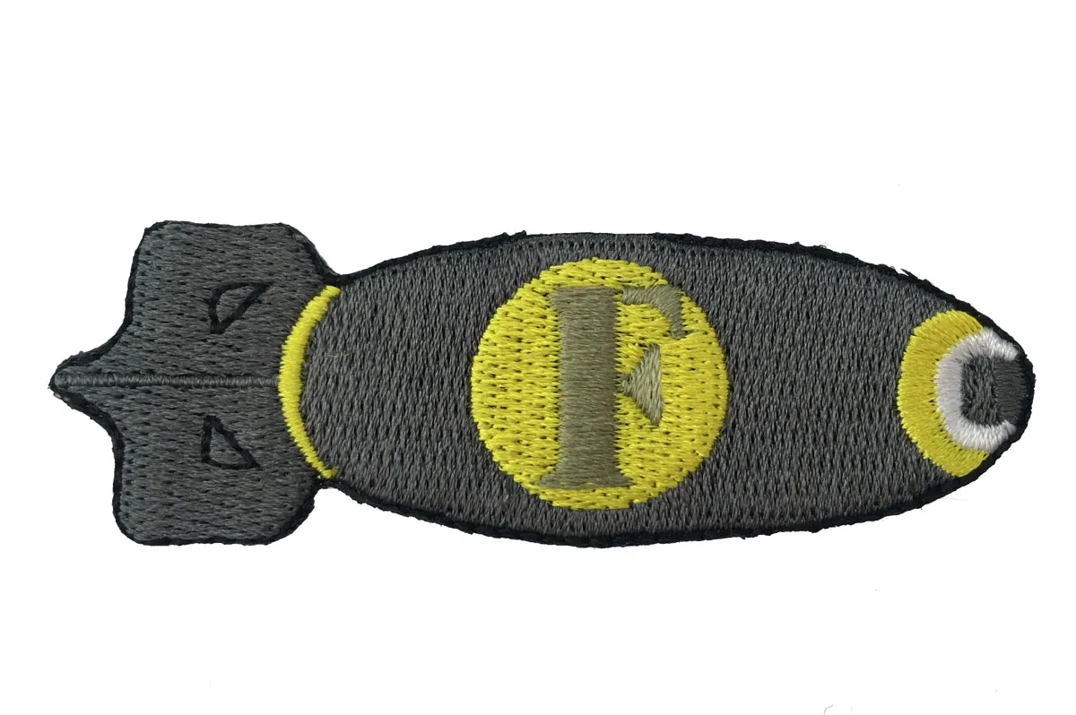 Wholesale F Bomb Morale Military Embroidered Patch Iron on Patch for Hat, Uniform, Shirts Backpacks Green G075 Free Shipping
