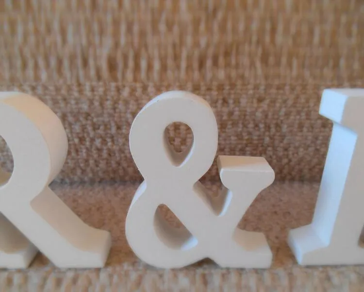 DIY Decoratie Engelse brieven Houten Mr Mrs Wedding Items Wooden Furnhing Articles in English Letters Bruids Capital WT041