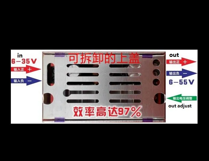 DC-DC-Boost-Konverter 6–35 V auf 7–55 V, 200 W maximale Aufwärtsspannung, einstellbares Modul