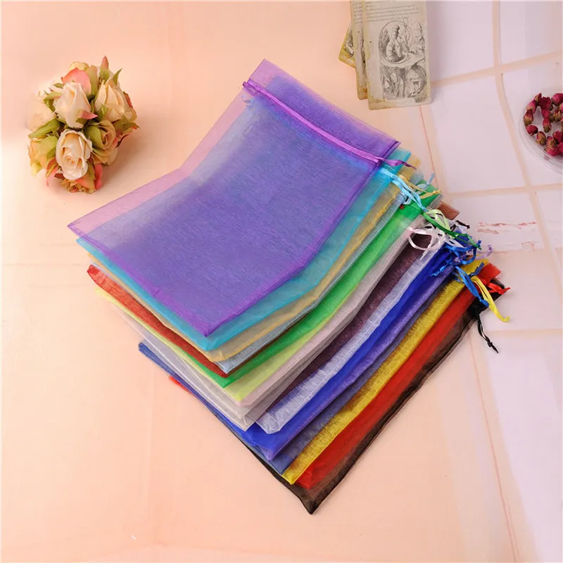 Pouches 35*50cm13.78" x 19.69" Box Organza Jewelry Pouch Gifts Bags For Ring Wedding Party Christmas Favor Gift Bags