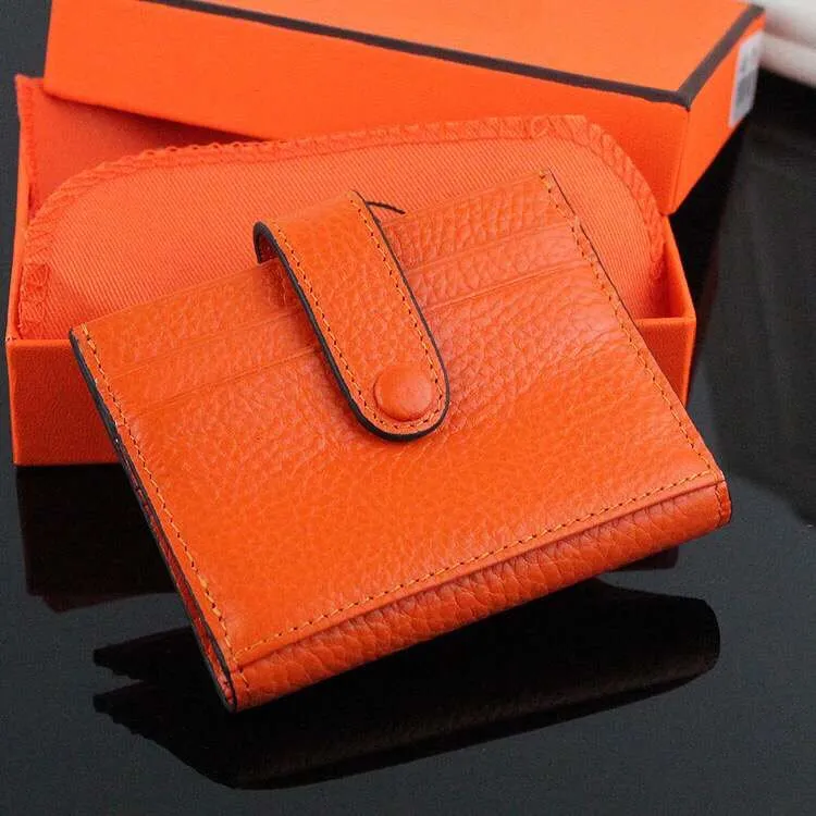 Carteira de couro genuíno titular do cartão de crédito de alta qualidade clássico hasp designer masculino bolsa feminina 2023 nova moda comercial carteira de identidade carteira pequena bolsa de bolso