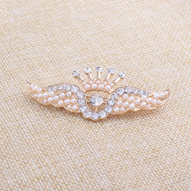 Vintage rhinestone brosch pin ängel vingar smycken brosch bröllop corsage för brud bröllop inbjudan kostym fest klänning pin gåva