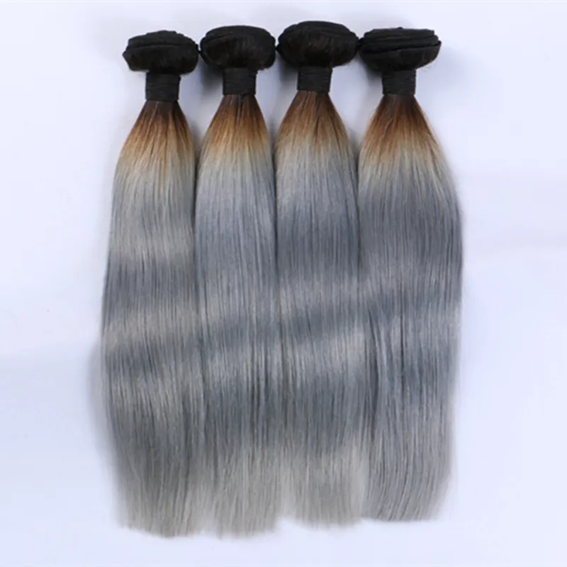 최고의 뜨거운 판매 인간의 머리카락 피난처 브라질 바디 웨이브 페르무스 인디언 인간 인간 색상 1B/회색 처녀 머리 확장 무료 배송
