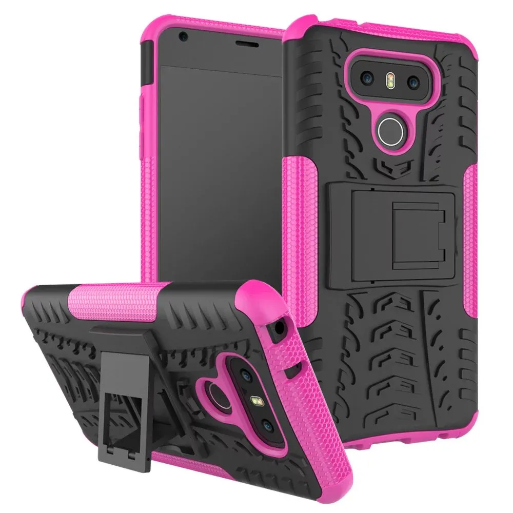 Dazzle Heavy Duty Rugged Dual Layer Impact Armor KickStand CASE COVER FOR LG K31 K41S K51 Stylo 6 harmony 4 