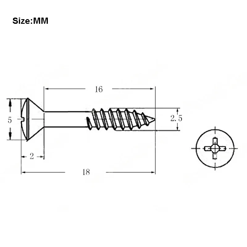 Electric Guitar Humbucker Pickup Ring Mounting ScrewsPickup Frame Fixing screw 2518MM with black color of 7871813