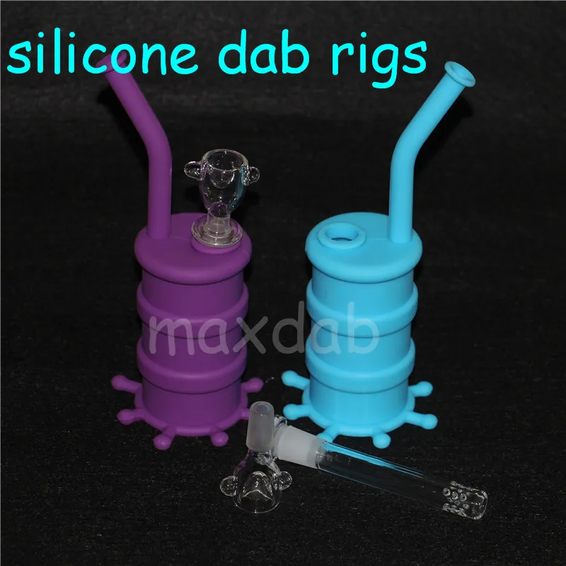 hookahs Non Stick Jars Round Shape 22ML Dab Wax Vaporizer Oil Container silicone barrel rigs In Stock