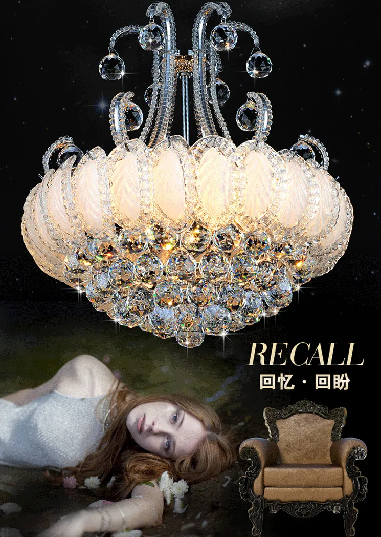 Modern Crystal Chandeliers Lighting Silver Gold Chandelier Lights Fixture Lustres Lamps European Home Indoor Lighting Lamparas AC90V-260V