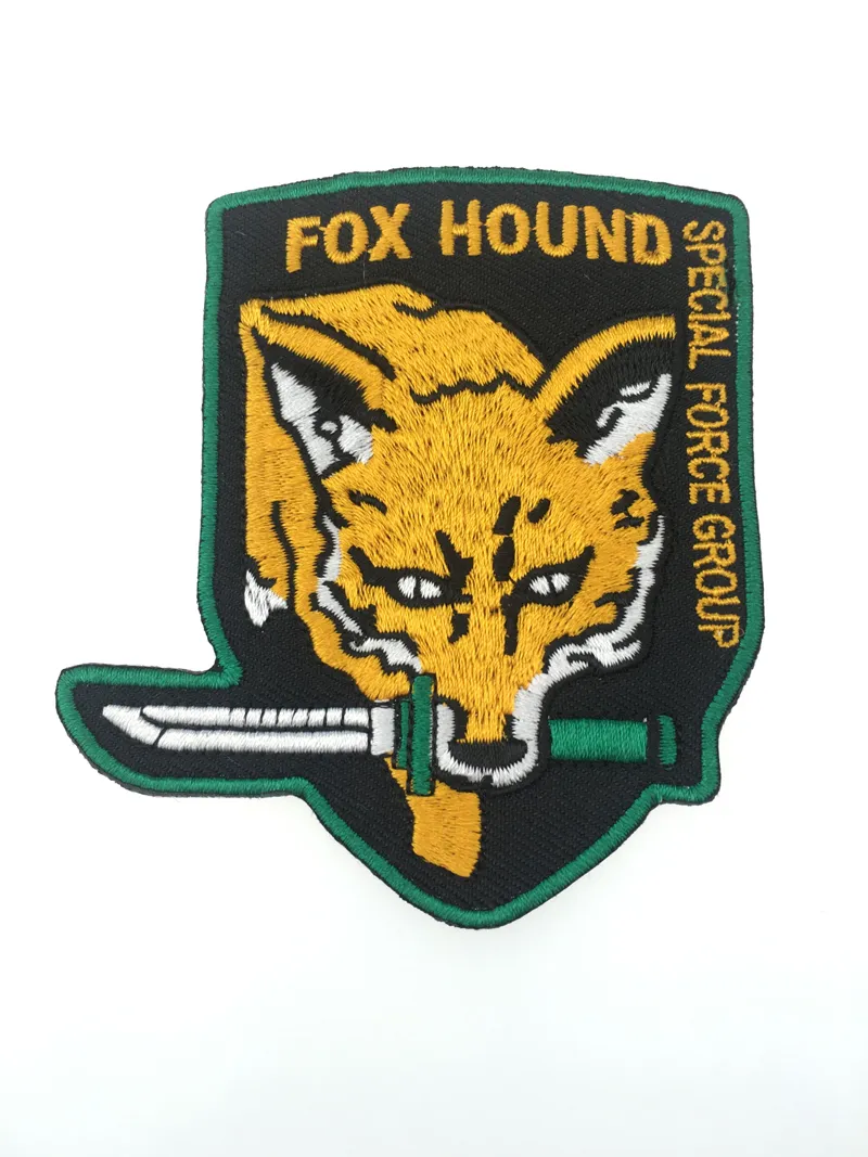 2017 Novo Metal Gear Fox Hound Special Force Solid Snake Bordery Patch Brandband Badge Militar de 8,8 cm G066 Frete grátis