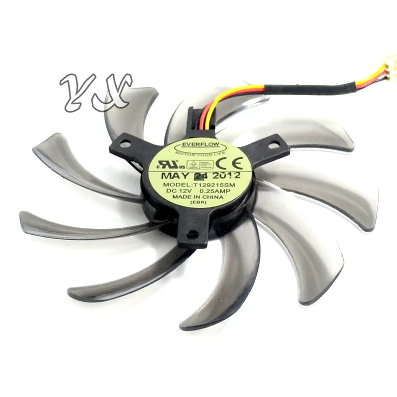 EverFlow T129215SM 95mm 2 Pin 3 Pin Computer Cooler Fan för GIGABYTE GV-N650OC-1GL 2GL GV-N550WF2 N56GOC R667D3 R777OC