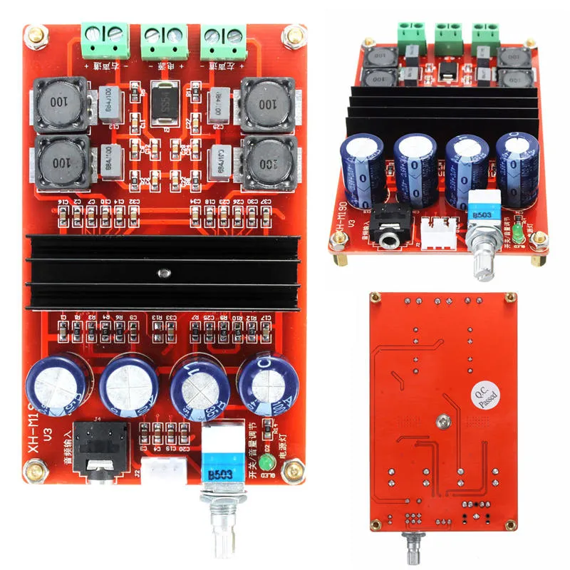 Freeshipping TPA3116 2 * 100 W D2 Çift Kanal Dijital Ses Amplifikatör Kurulu Arduino Için 12 V-24 V