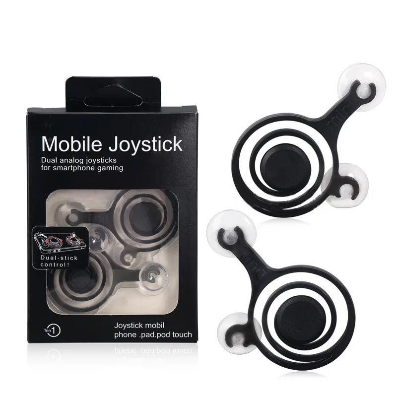 2pcs / set mobil spel joystick telefon mini spel rocker pekskärm joypad tablett sucker spel kontroller för smart telefon, mobiltelefon trådlöst