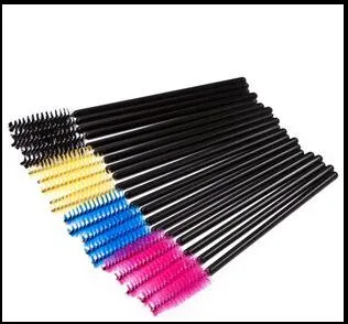 Pinceau de maquillage Fibre synthétique rose Brosse à cils jetable One-Off Mascara Wands Applicator Wand Brush