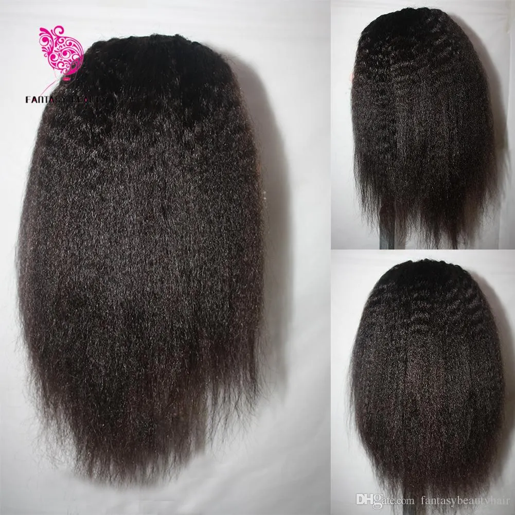 Unprocessed Brazilian U Part Kinky Straight Wig Virgin Human Hair Glueless Kinkys Straights Us Parts Wigs For Black Women Natural Color opening