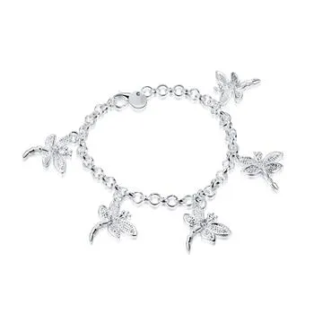 Wholesale - lowest price Christmas gift 925 silver Bracelet+Earring set S17