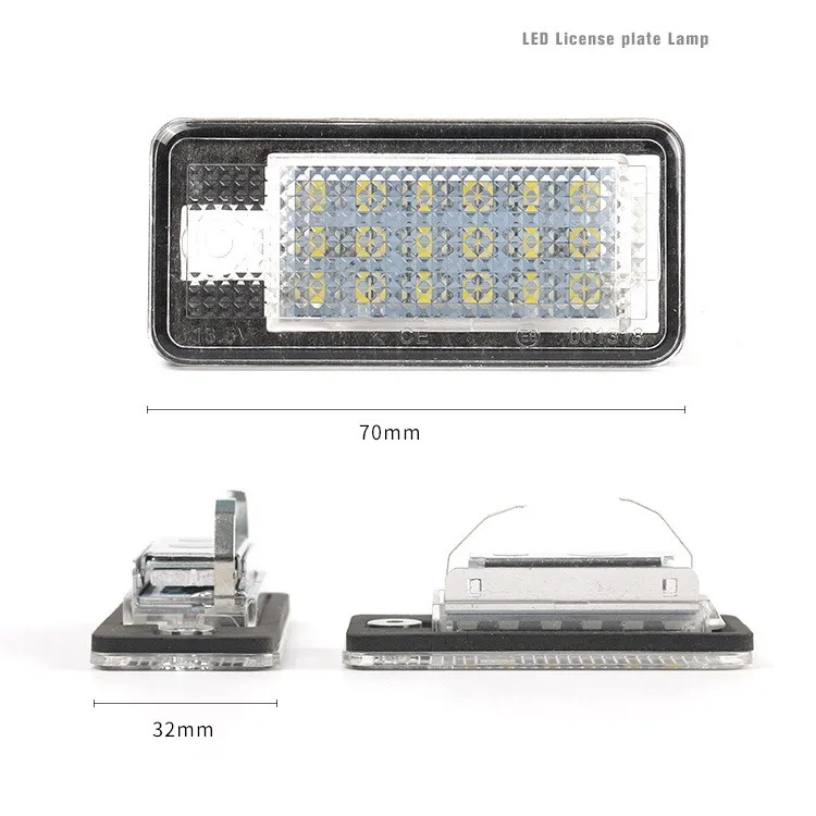 / LED 번호 라이센스 플레이트 조명 Audi A4 B6 8E A3 S3 A6 C6 Q7 A4 B7 A8 S8 S6 RS4 RS6