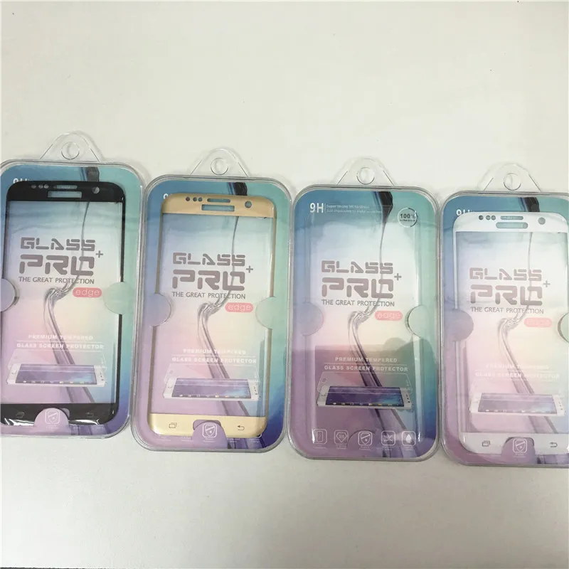 Verre trempé incurvé 3D pour S8 + S7 Edge mini protecteur d'écran incurvé 3D entièrement couvert avec boîtier en cristal