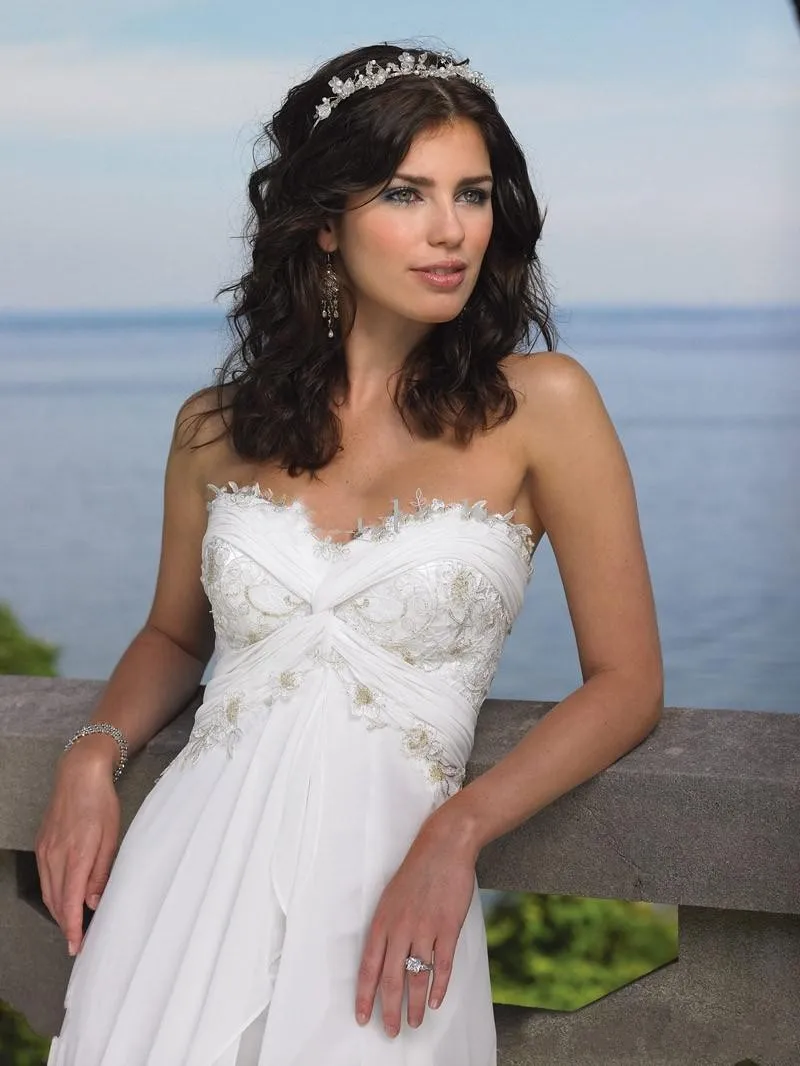 Beach Wedding Dress - Sexy Empire Sweetheart Chiffon Bridal Gown, Ruffles &  Appliques, Affordable Summer Casual Styles from Dhgate A-Line Wedding  Dresses - price 121.74