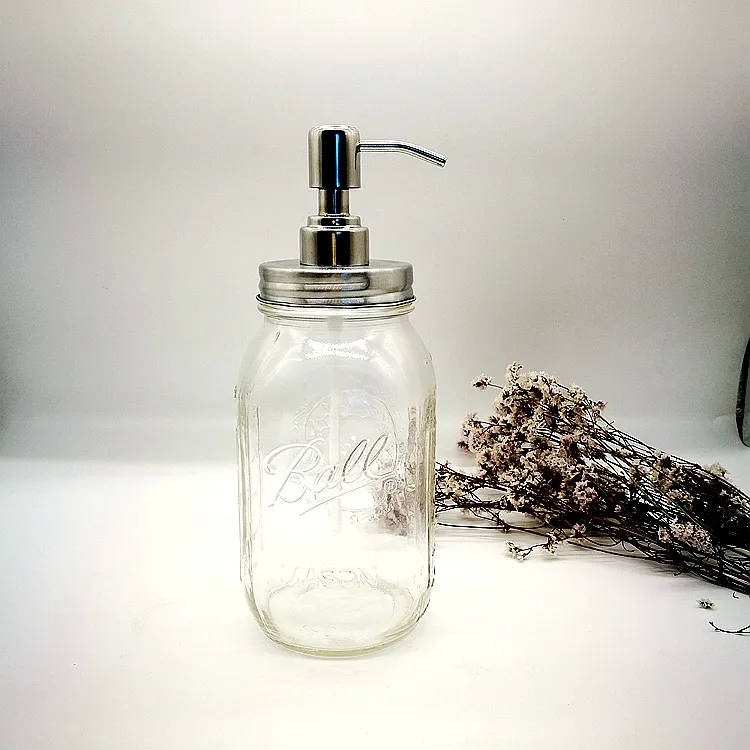 DIY Mason Jar Soap Dispenser Pump Lid And Collar For Mason Liquid lotion Pumpnot including the jar