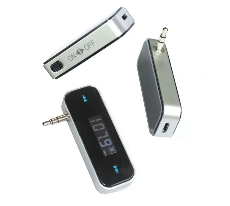 Brand new fm transmitter US01 3.5mm 87.5 to 108 mhz Wireless LCD Stereo Audio Player for iphone 5 6 7 plus sam s8 s8 plus with package