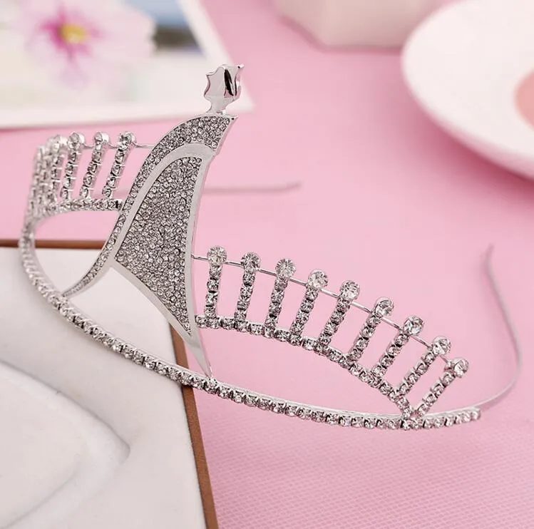 New Crowns Diamond Hair Clips Rhinestone Jewels Pretty Crown Without