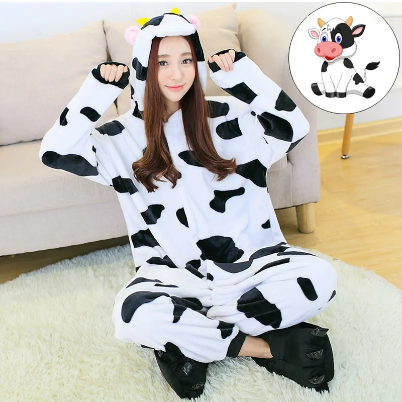 Pijamas De Entero Mujeres Pijamas De Sueño Pijamas De Animales De Animales De Una Pieza Pijama De Vacas Leche Femme Ropa De Hogar Pigiami De 23 € | DHgate