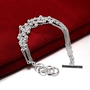 Hurtownie - detaliczna najniższa cena prezent świąteczny, Darmowa wysyłka, Nowa 925 Silver Fashion Bransoletka YB101