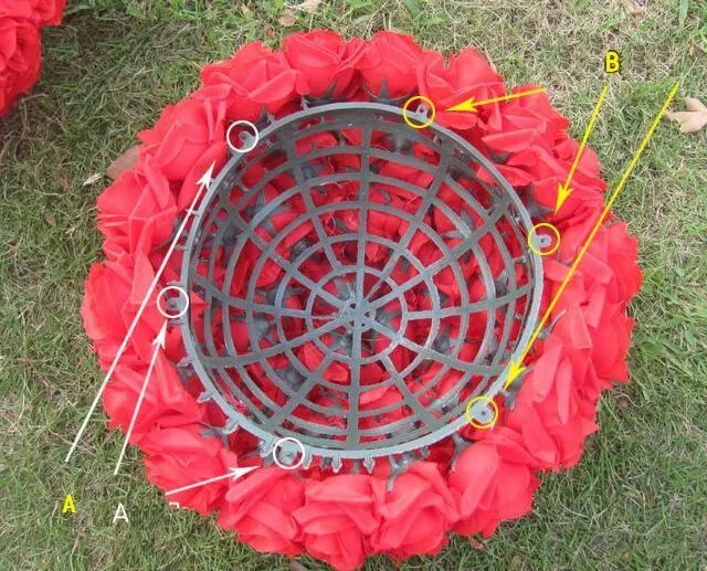15 ~ 30 cm Yeni Yapay Şifreleme Gül Ipek Çiçek Öpüşme Topları Asılı Top Yılbaşı Süsler Düğün Parti Süslemeleri