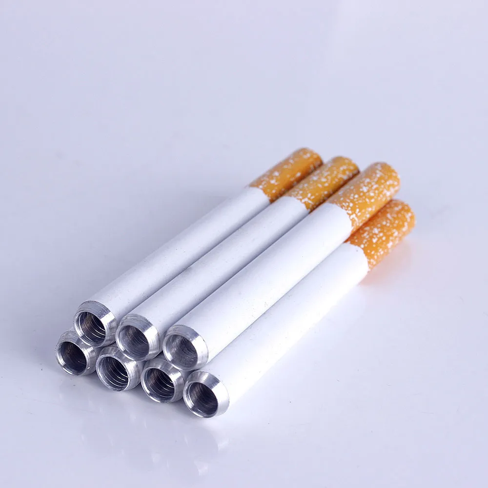 Mini Metal Pipe Pipes Portable Cigarette Shape Smoking Pipe Tobacco Pipes Smoke Accessories Awesome Cool Gifts For Buddy Men Whole4706800