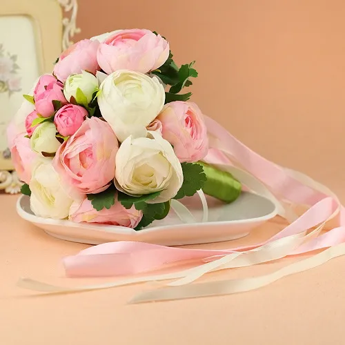 bouquet de noiva chá rosa flor favores do casamento decorações de casamento flores do casamento DIA 8,66 polegadas 20 rosas por lote