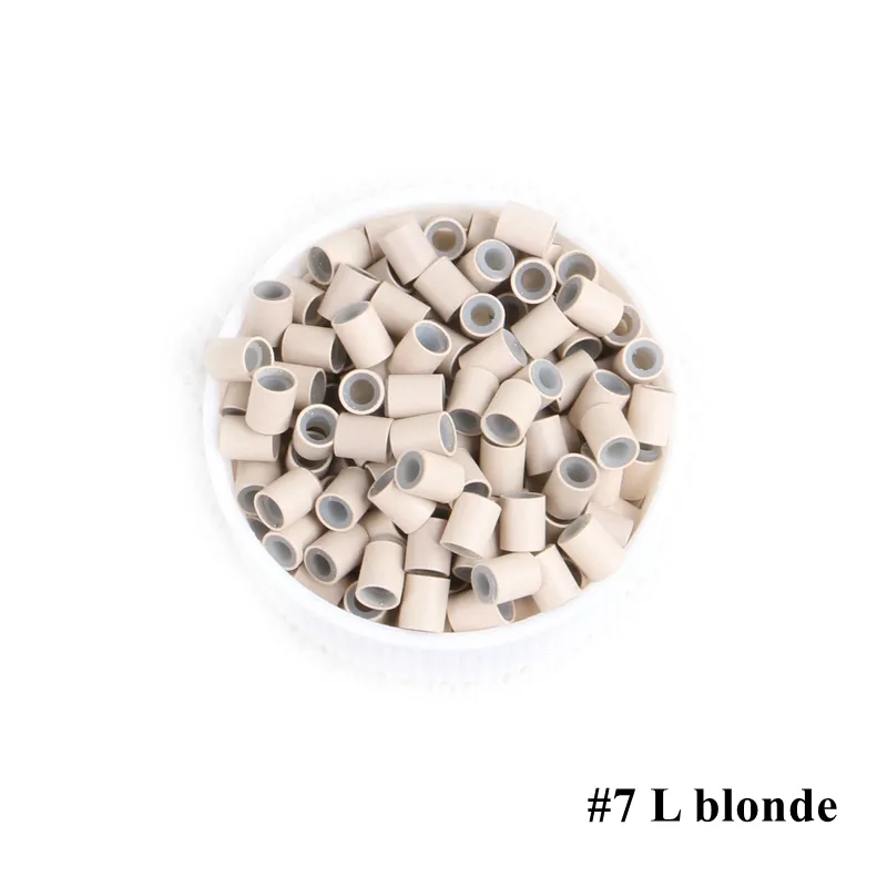 1000 stcs 34304 mm koperen siliconen micro ringendlinksbeadstube voor pre -bonded hair extensions tools6284029