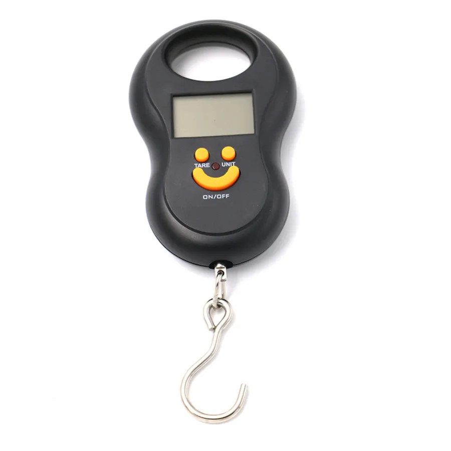 50Kg /10g Hanging Scale Mini Digital Scale BackLight Fishing Pocket Weight Scale Smile Face Luggage Scales WH-A03L Free DHL