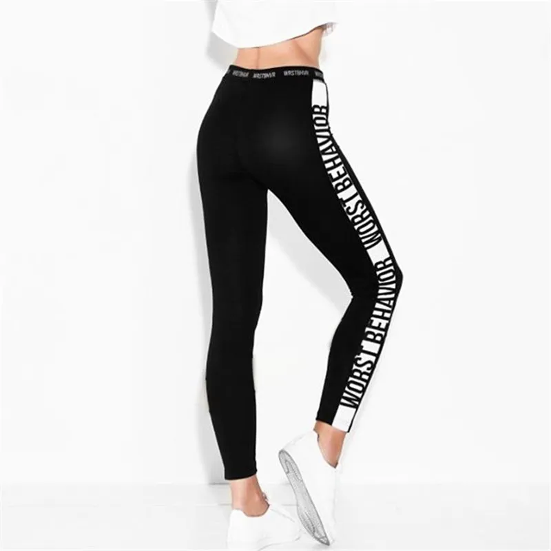 Wholesale High Waist Fitness Legging Workout Clothes For Women Female  Workout Legging Work Out Clothing Letter Black Track Pants HP0109 From  Feiyancao, $34.58