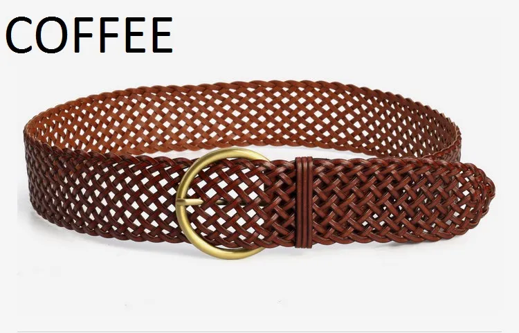 female chastity belt simple wide knitting leather belt for women and ladies designer belts summer fashion for dress