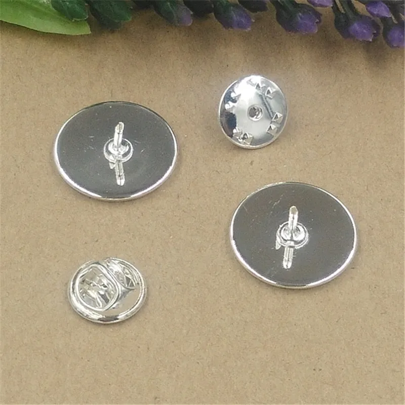 BoYuTe Round 12/14/16/18/20mm Cabochon Base Brooch Blanks Wholesale Diy
