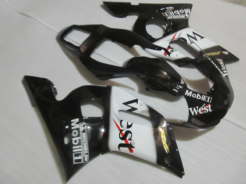 High quality fairing kit for Yamaha YZF R6 98 99 00 01 02 white black fairings set YZFR6 1998-2002 OT13