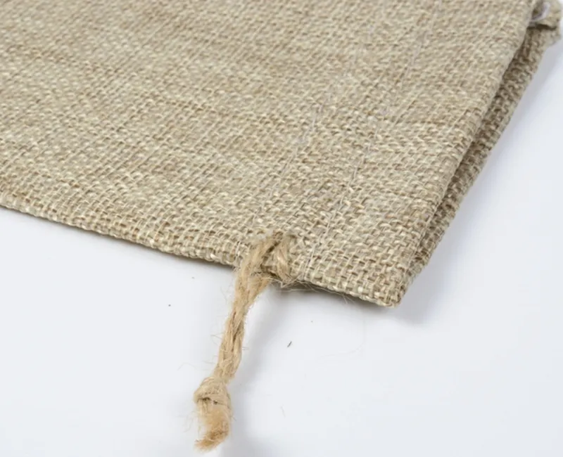 7*9cm 8*11cm 9*12cm 10x15cm 13*18 15*20cm 17*23cm 20*25cm 20*30cm 25*35cm Burlap Jute Drawstring Gift Jewelry Pouches Bags