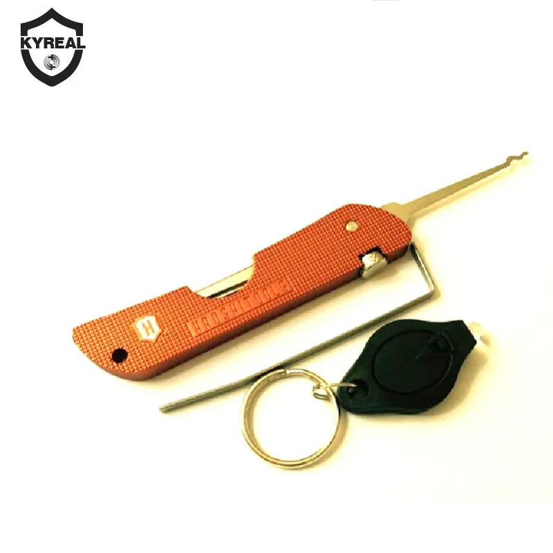 Hot Locksmith Tools Haoshi Tools Fold Lock Pick Red Color Lock Picks
