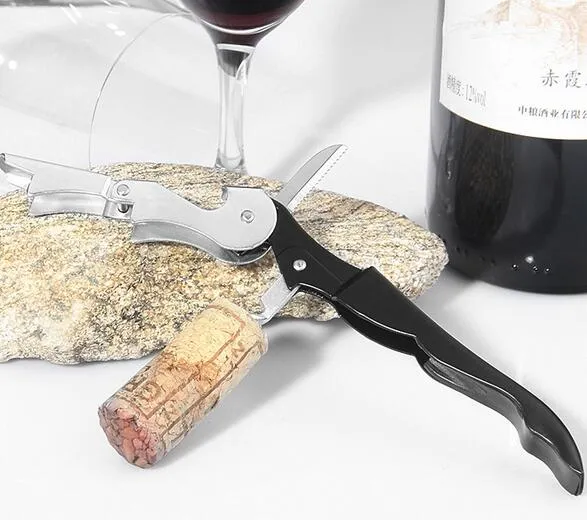 Wholesale sea horse stainless steel knife Cork Screw Multi-Function Wine Bottle Cap Opener