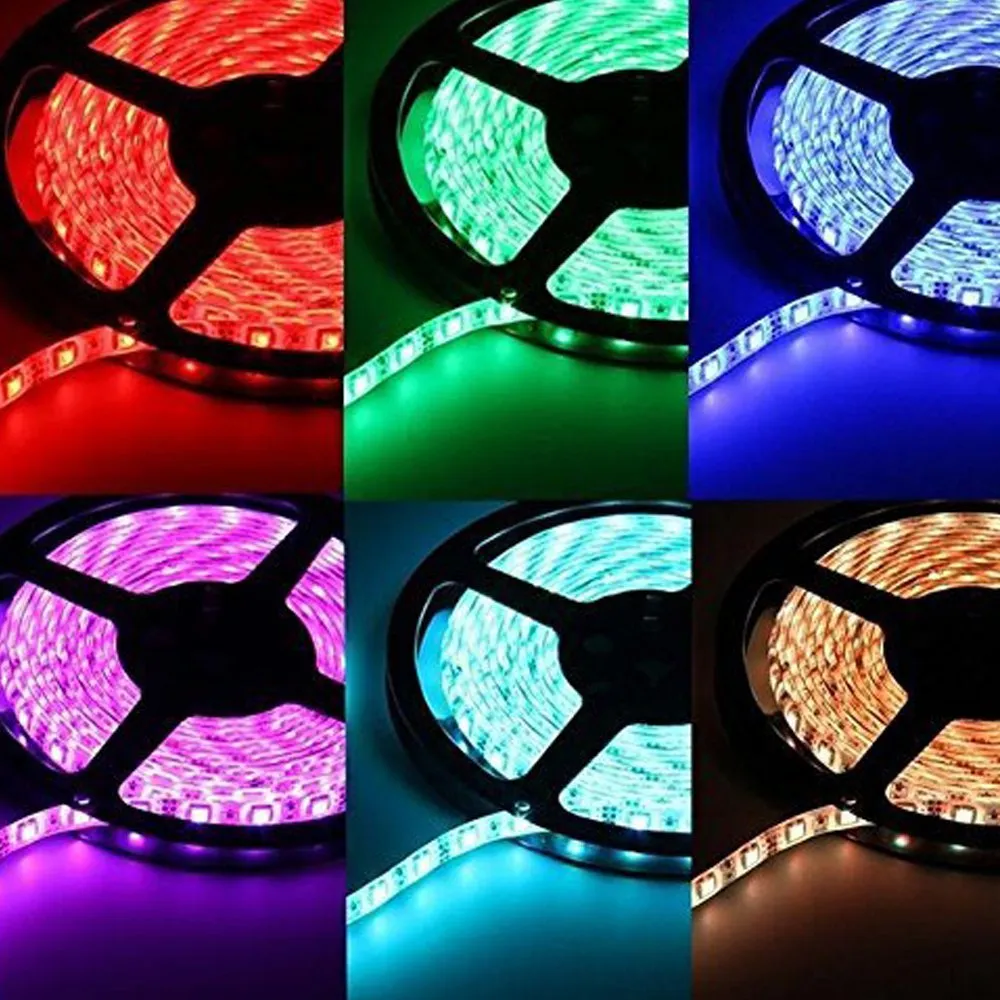 Chirstmas led light strip 150 leds 5m rgb waterproof with 24 key remote dc 12v