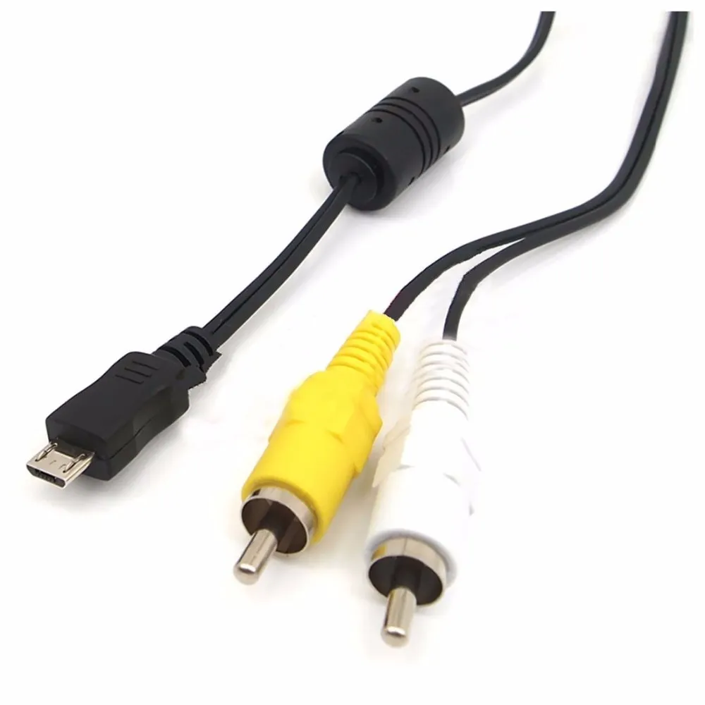 Micro USB Male to 2 RCA AV Adapter Audio Cable للهاتف الذكي