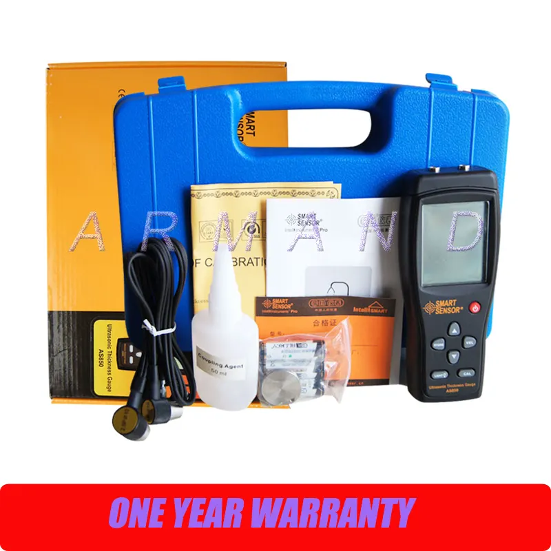 Digital Ultrasonic Thickness Gauge AS850 Smart Sensor 1.2-225mm Steel Aluminium Plate thickness tester