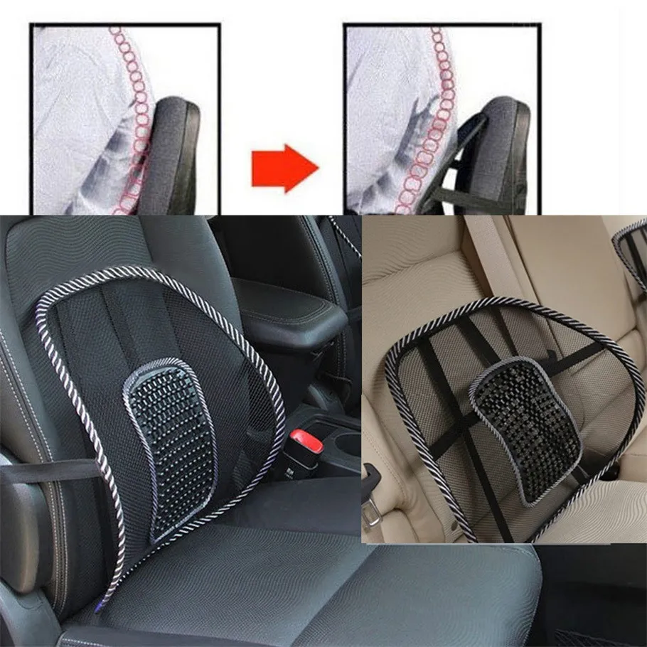 Cómoda Silla De Malla Para Aliviar El Dolor De Espalda Lumbar, Cojín Para  Coche, Silla De Asiento De Oficina, Cojín Lumbar Negro De 2,75 €