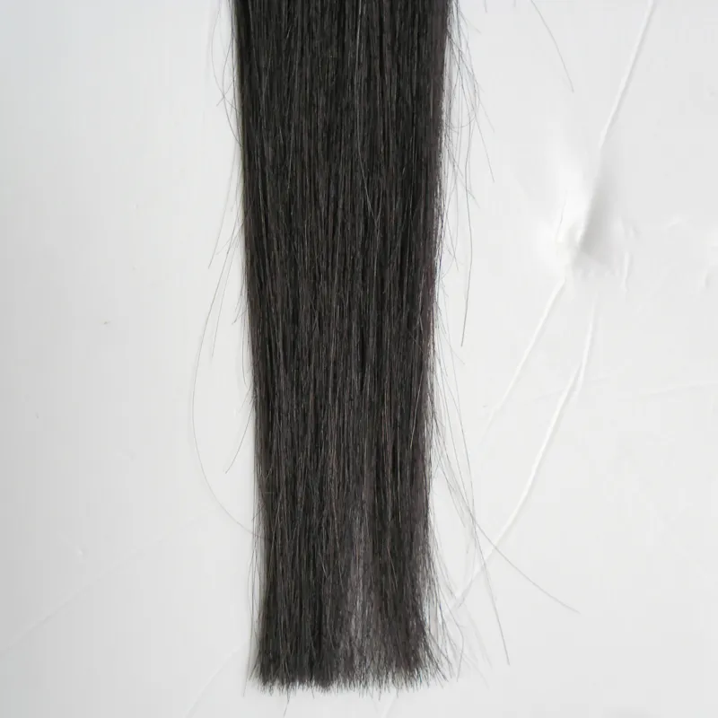 Cutané raide Virgin Remy Tape Hair Extension Natural Black Brésilien Hair raide 100g Ruban dans Human Hair3063356