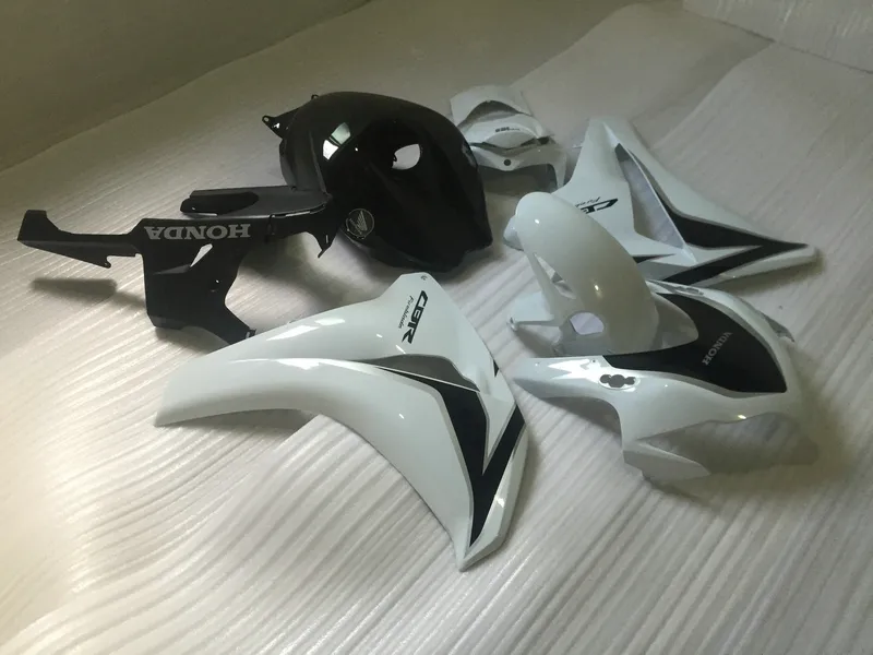 Injection molded 100% fit for HONDA CBR1000RR 2008-2011 black white fairings set CBR1000RR 08 09 10 11 OT12